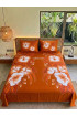 Hand Painted Rayon Bedsheet Set King Size Hand Painted Rayon Bedsheet Set King Size